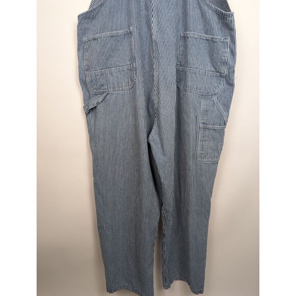 Key Imperial Men 48x30 Carpenter Bib Overall Blue Hickory Stripe Railroad Work - Picture 9 of 10